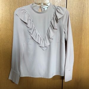 Nude Ruffle Blouse